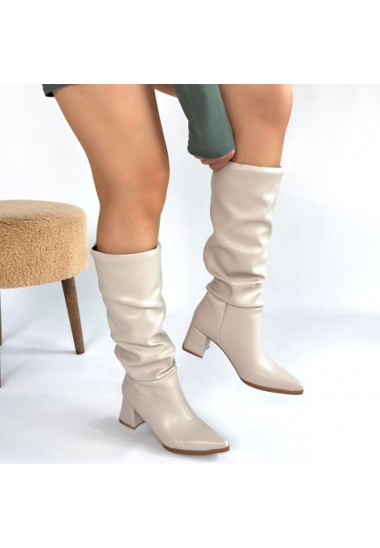 Piyat Ten Cilt Topuklu Çizme