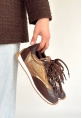 Ranu Kahverengi Cilt Paraşüt Detaylı Bağcıklı Spor Ayakkabı